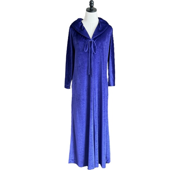 vintage Halston IV Dorian velour hostess dress caftan size large - Picture 2 of 14